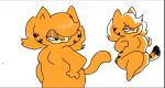  anthro big_hair biped black_body black_fur black_tail breasts domestic_cat eyelashes eyeshadow felid feline felis female fur garfield_(series) garfield_the_cat gothfield hair makeup mammal multicolored_body multicolored_fur orange_body orange_ears orange_fur orange_hair orange_tail paws puppkittyfan1 solo tail thick_thighs two_tone_body two_tone_fur wide_hips 