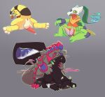  absurd_res alleros_(howlingampharos) alolan_form alolan_marowak ampharos anal anal_penetration blush bodily_fluids capital_(cranberryfiend) claws cranberryfiend cum dragon fakemon fan_character fusion generation_2_pokemon generation_3_pokemon generation_6_pokemon generation_7_pokemon genital_fluids genitals goo_creature goodra group grovyle hi_res hybrid kommo-o looking_at_viewer male male/male male_penetrated male_penetrating male_penetrating_male nintendo nude open_mouth penetration penis pokemon pokemon_(species) pokemon_fusion regional_form_(pokemon) reptile salandit salazzle scalie sex simple_background slime smile tail tongue 