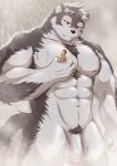  abs absurd_res anthro balls bathing big_balls big_muscles big_pecs big_penis black_body black_fur black_hair brown_hair canid canine canis duo fur genitals hair hi_res holding_partner horkeu_kamui_(tas) human human_on_anthro interspecies larger_anthro larger_male lifewonders macro male male/male mammal micro micro_on_macro multicolored_body multicolored_fur muscular muscular_anthro muscular_male nipples nude pecs penis protagonist_(tas) pubes ry_o shower showering size_difference smaller_human smaller_male steam tokyo_afterschool_summoners twink_protagonist_(tas) water wet white_body white_fur wolf 