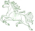  2023 digital_media_(artwork) equid equine female feral gayletrotter hair hi_res hooves horse looking_at_viewer mammal mane monochrome nipples simple_background solo tail teats udders unndis_(skuggamul) 