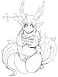  &lt;3 anthro anthrofied antlers big_breasts big_ears breasts clothing dialogue dragon eastern_dragon eyelashes female hair hi_res horn inudono light_dragon_(totk) long_hair long_tail monochrome nintendo nipple_outline pantsless_anthro rawr shirt sketch solo spiked_tail spikes spikes_(anatomy) t-shirt tail tears_of_the_kingdom text text_on_clothing text_on_shirt text_on_topwear the_legend_of_zelda thick_thighs topwear 