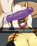  2020 ambercoyote anthro anthro_on_anthro balls big_breasts big_penis breasts can&#039;t_see_the_haters caption chierishirarshi cleavage clothed clothing duo emoji english_text equid equine erection faceless_character faceless_male facial_piercing female front_view genitals grey_background grin hair hi_res horse huge_breasts humanoid_genitalia humanoid_penis lipstick long_penis makeup male male/female mammal meme nik_heron nose_piercing nose_ring nude penis piercing pink_lipstick purple_penis ring_piercing saggy_balls septum_piercing simple_background smile spread_legs spreading stripes text vein veiny_penis white_hair 