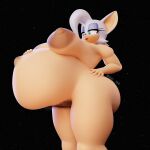  absurd_res adri164 areola bat belly big_areola big_belly big_breasts big_butt big_ears breasts brown_areola butt female hand_on_hip hi_res hyper hyper_belly lipstick makeup mammal navel nipples pregnant pubes rouge_the_bat sega solo sonic_the_hedgehog_(series) 