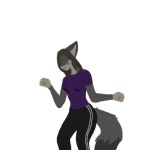  adidas anthro canid canine cute_fangs dancing eipril female fox fox_ears fox_tail happy low_res mammal solo 