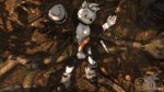  16:9 3d_(artwork) adam_(juicyducksfm) anthro armor backpack balls bodysuit canid canine canis clothed clothing digital_media_(artwork) fan_character footwear forest fur genitals gloves gun handwear headgear helmet hi_res juicyducksfm knife laying_on_ground looking_at_viewer lying male mammal partially_clothed penis plant ranged_weapon red_eyes sega shoes shotgun skinsuit solo sonic_the_hedgehog_(series) source_filmmaker tight_clothing tree weapon white_body white_fur widescreen wolf 