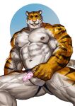  abs anthro candy clothing dessert felid food hi_res male mammal muscular muscular_anthro muscular_male nipples pantherine pecs solo striped_body stripes tiger traver009 underwear vein veiny_muscles 