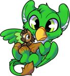  alpha_channel avian cartoon digital_media_(artwork) fur furry furryart green_body green_fur gryphon mythological_avian mythology plushie 