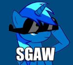  azurebliss blue_body blue_eyes blue_fur equid equine eyewear fan_character feral fur hasbro herm holding_eyewear holding_glasses holding_object horn horse intersex low_res mammal meme my_little_pony pony sapphiremoon_(azurebliss) sapphiremoon_(oc) smile solo sunglasses swag winged_unicorn wings 