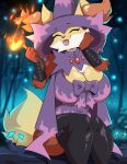  anthro_art breasts delphox furry_pokemon fusion generation_4_pokemon generation_6_pokemon hi_res invalid_tag mismagius nintendo pokemon pokemon_(species) skwidbone 