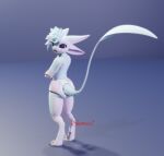  3d_(artwork) anthro avali avali_(original) avian butt clean_diaper clothed clothing crossed_arms diaper diaper_fetish diaper_only digital_media_(artwork) girly hair happy hi_res infantilism kita&#039;vali kitavali long_hair looking_at_viewer looking_back male pose print_diaper snowie1_(artist) snowie_(avali) solo topless wingless_avian 