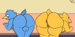  alphys anthro anus avian backsack balls beak bent_over berdly big_anus big_butt bird blue_balls blue_body blue_feathers blue_perineum blush blush_lines bodily_fluids breasts bubble_butt buckteeth butt butt_focus cellulite dark_anus deltarune desk duo embarrassed eyelashes feather_tuft feathers female fingers freckles furniture genitals head_tuft hi_res huge_butt inside looking_at_viewer looking_back narrowed_eyes nervous nude open_mouth open_smile overweight overweight_anthro overweight_female perineum pink_anus plump_labia presenting presenting_hindquarters pussy reptile roccorox scalie short_tail signature simple_background smile sweat sweatdrop table tail tail_feathers take_your_pick teeth thick_thighs tongue tuft undertale_(series) yellow_beak yellow_body yellow_pussy yellow_skin 