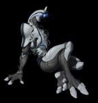  alien ambiguous_gender barefoot feet geth hi_res humanoid kredri machine mass_effect not_furry nude paws robot robot_humanoid simple_background soles solo toes 
