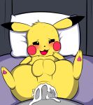  anal anal_penetration anus balls blush bodily_fluids butt cum cum_in_ass cum_inside duo ejaculation feral feral_focus fur generation_1_pokemon genital_fluids genitals hi_res interspecies jhussethy looking_at_viewer looking_pleasured male male/male mammal nintendo penetration pikachu pokemon pokemon_(species) pokephilia sex yellow_body yellow_fur 