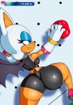  anthro big_butt bottomwear bra butt climbing climbing_wall clothing deliciouscake female gym_bottomwear gym_clothing gym_shorts hi_res mario_and_sonic_at_the_olympic_games rouge_the_bat sega short_stack shorts solo sonic_the_hedgehog_(series) sports_bra thick_thighs tight_clothing underwear wide_hips 