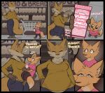  anthro bottomwear bread canid canine clothing comic denim denim_clothing duo female fluffy fluffy_tail food fox fur hi_res jeans mammal mother_(lore) mother_and_child_(lore) narrowed_eyes orange_body orange_fur pants parent_(lore) parent_and_child_(lore) shopping_cart sprinkles store tail text toby_fox_(zzx) trisha_fox_(zzx) zzx 