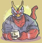  anthro anthrofied clothing hi_res hot_beverage king_of_red_lions living_machine living_vehicle machine male muscular nintendo shirt smile solo the_legend_of_zelda topwear vehicle wind_waker zekrenard 