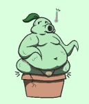  anthro asian_clothing bodily_fluids bulge clothing east_asian_clothing electronic_arts embarrassed flower_pot fundoshi invalid_tag japanese_clothing leaf moobs overweight pea_shooter peashooter plant plants_vs._zombies plantsvszombies popcap_games slightly_chubby sweat underwear vines wardrobe_malfunction wet 