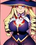  1girl ai-generated arue_(konosuba) big_oppais breasts darkness_(konosuba) elegant_suit fusion fusion_character hat kono_subarashii_sekai_ni_bakuen_wo! kono_subarashii_sekai_ni_shukufuku_wo! kono_subarashii_sekai_ni_shukufuku_wo!:_kurenai_densetsu large_breasts non-web_source super_elegant witch witch_hat witch_suit 