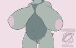  animated anthro big_breasts bouncing_breasts breasts canid canine female genitals heavymilkreactor huge_breasts mammal navel outie_navel pregnant pussy sagging_breasts solo 
