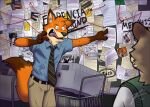  anthro canid canine clothing duo formal_wear fox gun insane it&#039;s_always_sunny_in_philadelphia mail male male/male mammal necktie noatek paper pepe_silvia_(meme) raccoon_dog ranged_weapon tanuki topwear vest weapon 