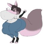 2023 anthro big_breasts big_bulge breasts bulge canid canine cleavage clothed clothing digital_media_(artwork) eyewear fluffy fluffy_tail glasses gynomorph hair hi_res huge_breasts huge_bulge huge_hips huge_thighs hyper hyper_breasts hyper_bulge hyper_hips intersex long_hair mammal simonaquarius solo tail thick_thighs vivian_boo wide_hips 