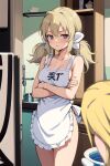  ai-generated apron crossed_arms kafuru_(senran_kagura) naked_apron non-web_source solo 