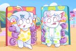  beach clothing dnaxcat dollytraiter07 domestic_cat duo felid feline felis female gameshow hi_res mammal punishment seaside swimwear tickletorture tickling torture 