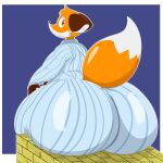  absurd_res anthro big_butt bloocherrypie brick bricked_wall butt canid canine clothing fox hi_res male mammal marc_the_fox marc_the_fox_(character) pajamas solo thick_thighs wall_(structure) yellow yellow_bricked_wall 