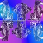  ambiguous_gender bear feral gradient_background group mammal n0etic photo photo_manipulation pop_art simple_background suina taxidermy 