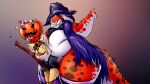  2017 anthro belly bra broom broom_riding candy_bowl candy_bucket canid canine cape chubby_anthro chubby_female claws cleaning_tool clothing dinosaur dizzy_eyes duo female fox fur genitals hair halloween hat headgear headwear hi_res holidays leggings legwear loki_(shenzel) looking_at_viewer low-angle_view magic_user male mammal open_mouth overweight overweight_anthro overweight_female pussy reptile scales scalie shenzel shirt slightly_chubby theropod thick_thighs tongue tongue_out topwear trinity_(shenzel) tyrannosaurid tyrannosaurus tyrannosaurus_rex underwear wide_hips witch witch_costume witch_hat 