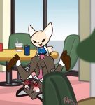  &lt;3 &lt;3_eyes 2023 aggretsuko amazon_position anal anal_orgasm anal_penetration anthro anthro_on_anthro anthro_penetrated anthro_penetrating anthro_penetrating_anthro at_work balls beverage beverage_can blush bodily_fluids break_room brown_body brown_clothing brown_eyes brown_footwear brown_fur brown_shoes butt canid canine clothing coffee coffee_cup colored container cup digital_media_(artwork) dildo dominant dominant_female dripping duo ejaculation erection female female_penetrating female_penetrating_male fennec fenneko footwear fox fur genital_fluids genitals haida_(aggretsuko) hands-free hi_res humiliation hyena larger_penetrated looking_at_another male male/female male_penetrated mammal object_in_ass on_model pegging penetration penis precum precum_drip public public_sex rekachi sanrio sex sex_toy sex_toy_in_ass sex_toy_insertion sex_toy_penetration sharp_teeth shoes signature size_difference small_dom_big_sub soda spotted_hyena strapon submissive submissive_male tan_body tan_fur teeth throbbing throbbing_penis toying_partner work_uniform 