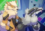  abs anal anal_penetration anthro anthro_on_anthro anthro_penetrated anthro_penetrating anthro_penetrating_anthro arcanine black_body black_fur blush butt condom crossed_arms duo from_behind_position fur generation_1_pokemon generation_8_pokemon genitals hi_res looking_at_another looking_at_partner luuseri0111 male male/male male_penetrated male_penetrating male_penetrating_male muscular muscular_anthro muscular_male newspaper nintendo obstagoon orange_body orange_fur penetration penis pokemon pokemon_(species) purple_eyes sex sexual_barrier_device smile tail tongue tongue_out white_body white_fur 