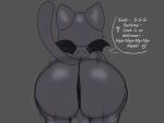  &lt;3 2023 anthro anus balls big_butt black_body black_ears black_fur black_tail black_wings butt digital_media_(artwork) domestic_cat english_text felid feline felis fur genitals grey_background heart_after_text hi_res male mammal motion_lines nekoni nyanpire nyanpire_(character) presenting presenting_hindquarters rear_view shaking shaking_butt simple_background solo speech_bubble tail text thick_thighs twerking vampire wings 