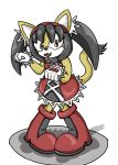  1girl absurdres bangs boots dress frilled_dress frills furry furry_female gloves highres honey_the_cat non-web_source red_dress self-upload short_twintails smile sonic_(series) sonic_the_hedgehog sonic_the_hedgehog_(archie_comics) toon_(style) twintails 