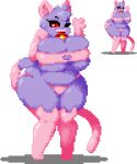 anthro anthrofied breasts cat_lingerie clothed clothing digital_media_(artwork) epicpotatolord fake_cat_ears fake_ears female generation_1_pokemon gengar legwear lingerie nintendo overweight overweight_female pixel_(artwork) plump_(character) pokemon pokemon_(species) red_eyes solo stockings thick_thighs wide_hips 