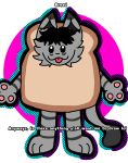  anthro bread d4rkr4v3n domestic_cat felid feline felis food glitch hi_res male mammal raven_(d4rkr4v3n) solo tail tongue tongue_out young 