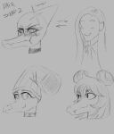  17:20 alternate_hairstyle anon_(snoot_game) anthro bald blush bone_frill chef_hat choker clothed clothing cooking_with_tracy dinosaur dominismortis faceless_character faceless_human faceless_male fang_(gvh) female frill_(anatomy) goodbye_volcano_high group hair hair_bun hat headgear headwear hi_res human jewelry long_hair male mammal mile monochrome narrowed_eyes necklace ornithischian pouting pterodactylus pterosaur pupils reptile scalie sharp_teeth shirt simple_background slit_pupils smile snoot_game snout stegosaurian stegosaurus stella_(snoot_game) teeth thyreophoran topwear tracy_(cwt) 