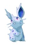  animal_focus bluekomadori bright_pupils buck_teeth claws highres horns nidoran nidoran_(female) no_humans nostrils pokemon pokemon_(creature) purple_eyes simple_background single_horn sitting solo teeth whiskers white_background white_pupils 