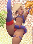  breasts cheerleader clothing elf female hi_res humanoid lalox not_furry one_eye_closed panties pasties pom_poms raised_leg small_breasts solo underwear upskirt wink 