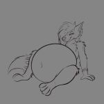  abdominal_bulge animated anthro belly belly_squeeze belly_squish big_belly blinking canid canine digestion fluffy fluffy_hair fluffy_tail fox hair hi_res imprint ira_(ira_the_carnivore) ira_the_carnivore male mammal motion_lines mouth_closed movement navel open_mouth oral_vore pawpads paws red_fox sitting sitting_back solo squish struggling_prey tail vore 
