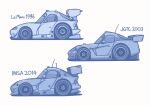  arhentol car chibi dodge_(company) dodge_viper english_commentary evolution from_side highres imsa_sportscar_championship motor_vehicle no_humans race_vehicle racecar radio_antenna spoiler_(automobile) sports_car super_gt vehicle_focus 