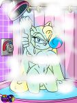  absurd_res angry_eyes blonde_hair digital_media_(artwork) eggbot15 eulipotyphlan fan_character female hair hedgehog hi_res mammal princess_the_hedgehog sega shower_head solo sonic_the_hedgehog_(series) steam 