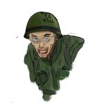  blue_eyes crazy explosive full_metal_jacket glasses grenade helmet laughing military non-web_source soldier vietnam_war 