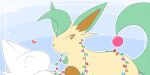  &lt;3 blush canid christmas christmas_clothing christmas_lights clothing delta-eon dragon duo eeveelution fasenso female feral generation_4_pokemon holidays leafeon looking_back male mammal nintendo pokemon pokemon_(species) simple_background 