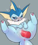  anus blue_sclera bodily_fluids duo eeveelution erection female feral generation_1_pokemon genital_fluids genitals grey_background hi_res legs_up male male/female nintendo open_mouth park_horang pawpads penetration penis pokemon pokemon_(species) pussy pussy_juice quadruped sex simple_background sweat vaginal vaginal_penetration vaporeon white_eyes 