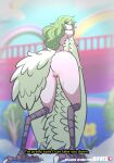 2023 animated anthro anus avian avian_feet bouncing_butt breasts butt butt_jiggle diives european_mythology feathered_wings feathers female genitals greek_mythology green_hair green_tail green_wings hair harpy hi_res humanoid jiggling jiggling_butt looking_at_viewer looking_back looking_back_at_viewer low-angle_view monet_(one_piece) mythological_avian mythology nude one_piece presenting presenting_hindquarters pussy raised_tail rear_view scuted_legs scutes short_playtime solo tail tail_feathers wings yellow_eyes 