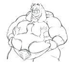  anon anthro belly belt biceps bovid caprine championship_belt dunkus20 duo enfer_belial face_in_chest goat groping_chest horn invalid_tag kings_of_hell male male/male mammal monochrome musclegut muscular_arms pecs simple_background sketch white_background wrestler 