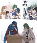  ... 6+boys age_progression aged_down belt belt_buckle black_belt black_eyes black_hair blue_cape blue_hair brown_hair buckle cape chair closed_eyes closed_mouth commentary_request cousins fire_emblem fire_emblem:_genealogy_of_the_holy_war flying_sweatdrops gloves green_eyes green_hair hair_over_one_eye headband highres holding holding_sword holding_weapon lewyn_(fire_emblem) long_hair male_focus multiple_boys oifey_(fire_emblem) one_eye_covered open_mouth plaid plaid_scarf ponytail robe s1wa_3 scarf scathach_(fire_emblem) seliph_(fire_emblem) shannan_(fire_emblem) sigurd_(fire_emblem) sitting smile sword table weapon white_cape white_gloves white_headband white_robe white_scarf wooden_sword 