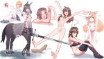  6+girls :d absurdres after_fellatio among_us animal_ears arms_up barefoot black_bra black_thighhighs blush bra breasts brown_hair cape cat_baguette_(popopoka) centaur cleavage closed_eyes crewmate_(among_us) fox_ears fox_tail frown glasses highres holding holding_sword holding_weapon hood hood_down hooded_cape horse_ears knees_up large_breasts long_hair low_twintails medium_breasts medium_hair multiple_girls nipples no_panties orange_hair original penis pointy_ears popopoka red_thighhighs saliva see-through_cape shirt shoes simple_background sitting skirt small_breasts smile speech_bubble sword tail taur teeth thighhighs tongue tongue_out topless twintails underwear veins veiny_penis weapon white_background white_shirt 