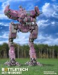  absurdres battletech character_name cloud energy_cannon english_commentary english_text forest grass highres locust_(battletech) machinery mecha nature pine_tree radio_antenna robot science_fiction tree walker williamrichardson 